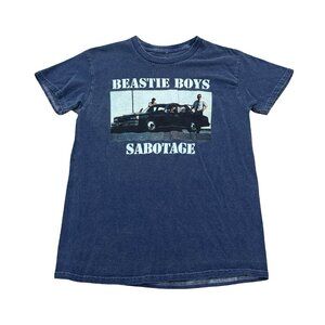 Beastie Boys “Sabotage” Graphic T-Shirt Navy Y2K